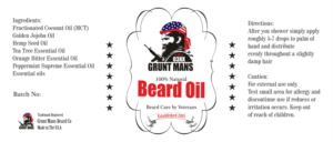 Design Étiquette par Pint & Promotional Projects pour Grunt Mans Beard Co | Design : #7784477