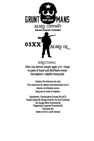 Design Étiquette par Elephont Designs pour Grunt Mans Beard Co | Design : #7780944