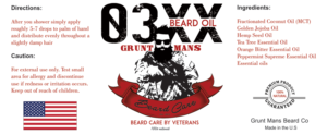 Grunt Mans Beard Comapny/ Beard Oil Label Design | Label Design by Nexsus