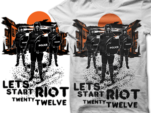 Think Riot Police for an Inter-gym competition day | Diseño de Camiseta por annmedia