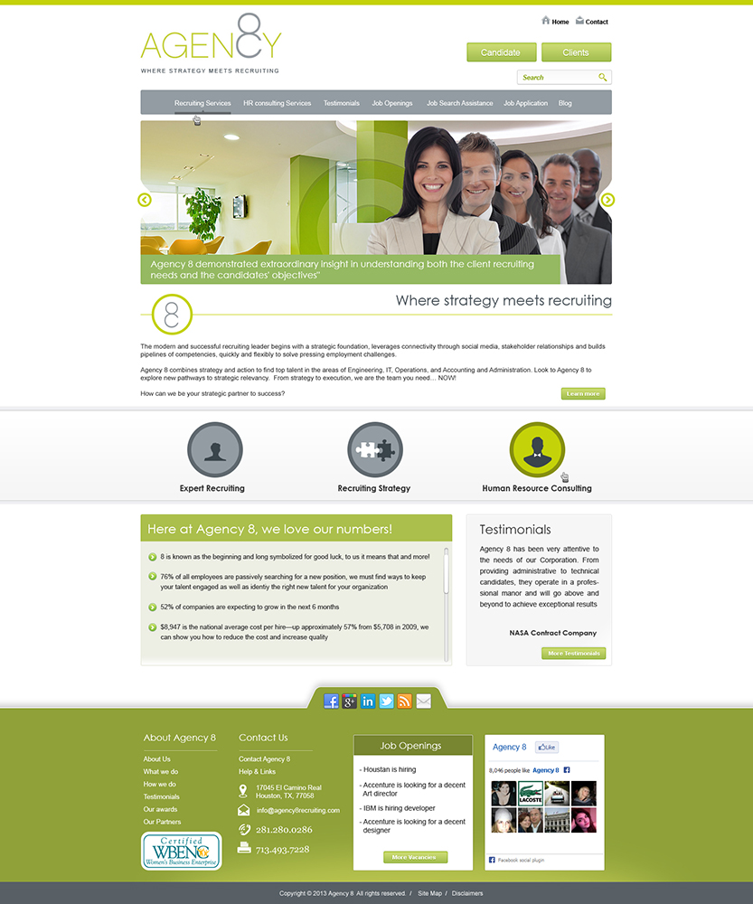 Web Design by amberegg for Agency 8 | Design #1952722