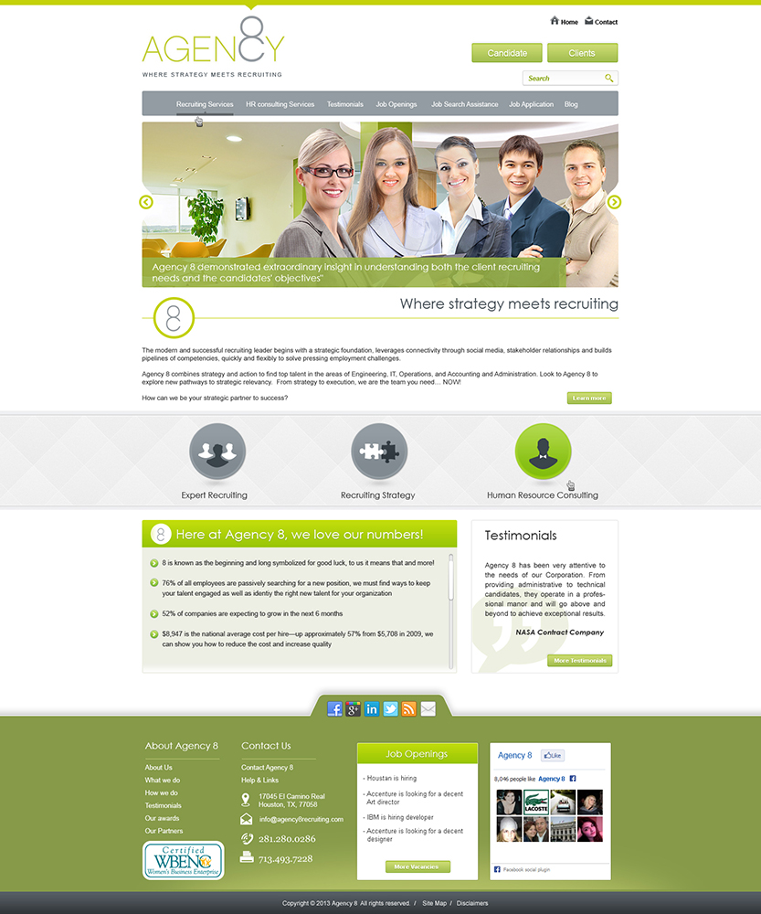 Web Design by amberegg for Agency 8 | Design #1955270