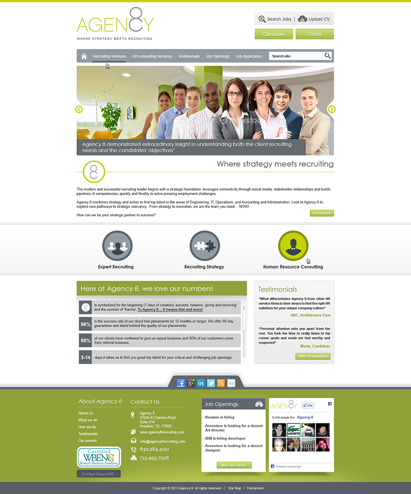 Web Design by amberegg for Agency 8 | Design #1970691