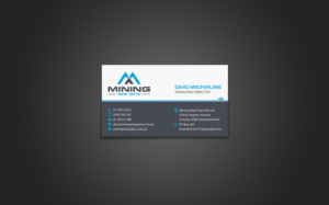 Mining Wear Parts Business Card Design Challenge | Visitenkarten-Design von chandrayaan.creative