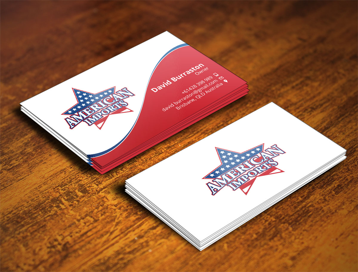 Business Card Design by Verified artistry (Design garden) for American Imports | Design #7804485