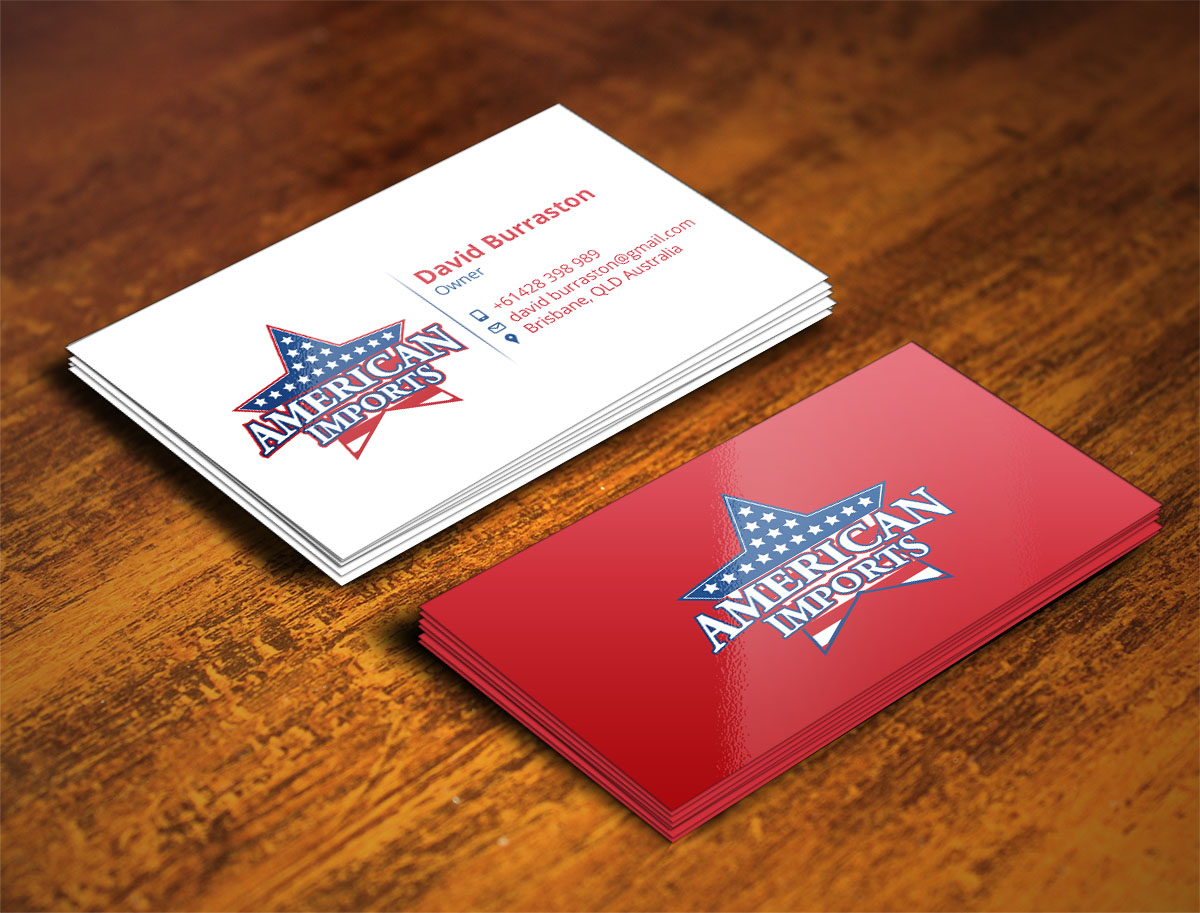 Visitenkarten-Design von Verified artistry (Design garden) für American Imports | Design #7804500