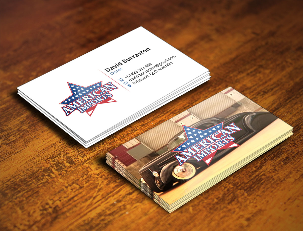 Business Card Design by Verified artistry (Design garden) for American Imports | Design #7804501