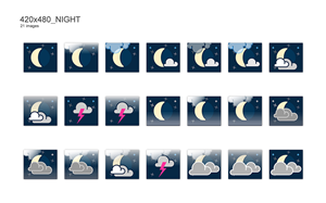 Weather icon pictograms