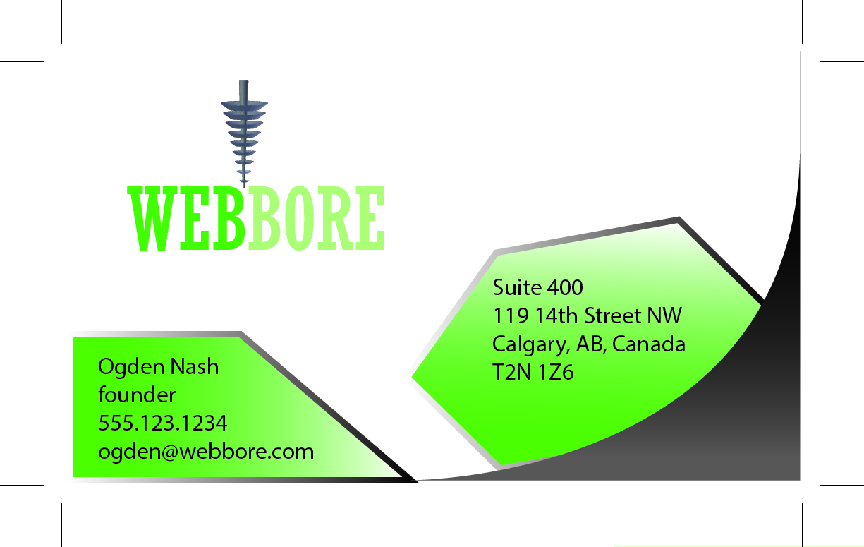 Business Card Design by Andries Vd for WebBore | Design #1951722