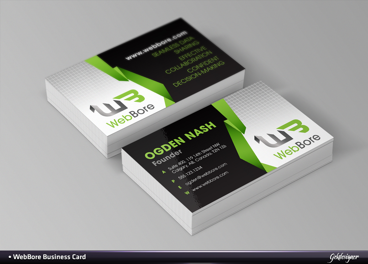 Business Card Design by gekgrfx for WebBore | Design #1960064