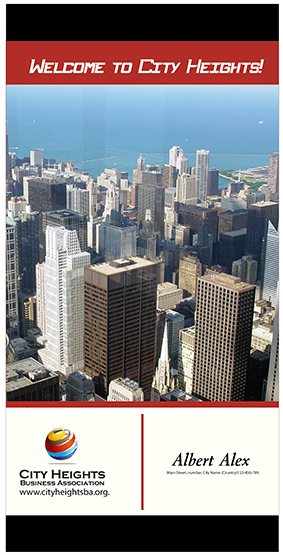 Print Design par lets_fly pour City Heights Business Association | Design #7893812