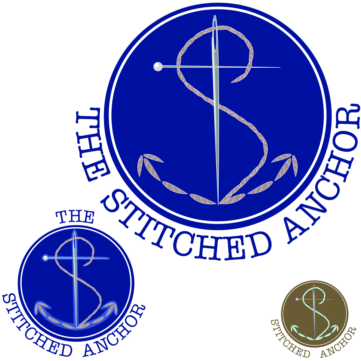 Logo Design by AMGoldesign for The Stitched Anchor | Design #7789437