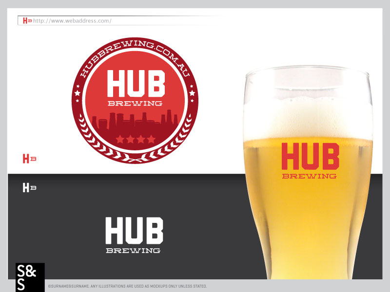 Logo Design by surname and surname for The Hub Brewing Company | Design #7920633