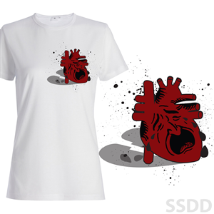 Crying Heart T-shirt Design Project | T-shirt Design by SSDD