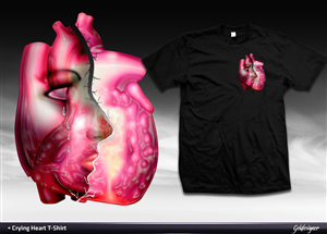 Crying Heart T-shirt Design Project | T-Shirt-Design von gekgrfx