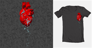 Crying Heart T-shirt Design Project | Diseño de Camiseta por Donn Marlou Ramirez