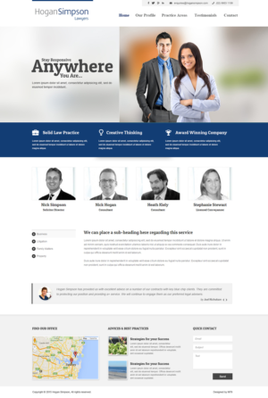 Web Design par M79 pour Hogan Simpson | Design : #7792751