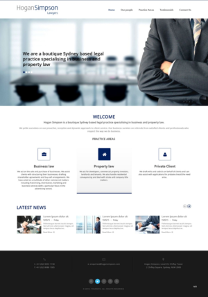 Web Design par pb pour Hogan Simpson | Design : #7796705