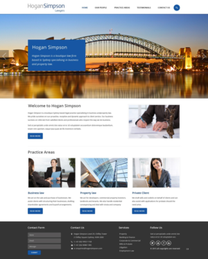 Web Design par pb pour Hogan Simpson | Design : #7796706