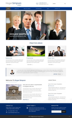 Web Design par pb pour Hogan Simpson | Design : #7801446
