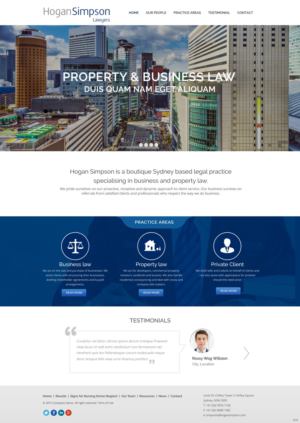 Web Design par pb pour Hogan Simpson | Design : #7801447