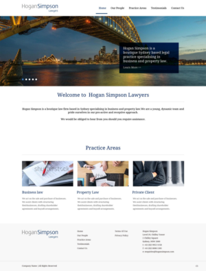 Web Design par pb pour Hogan Simpson | Design : #7808645