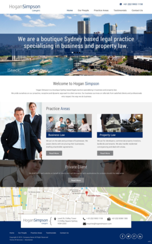 Web Design par pb pour Hogan Simpson | Design : #7808646