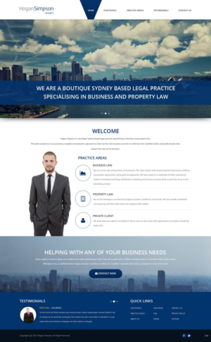 Web Design par pb pour Hogan Simpson | Design : #7808648