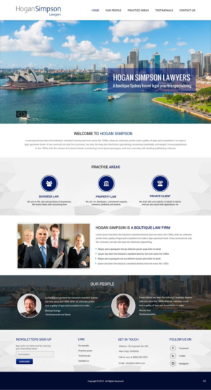 Web Design par pb pour Hogan Simpson | Design : #7808650
