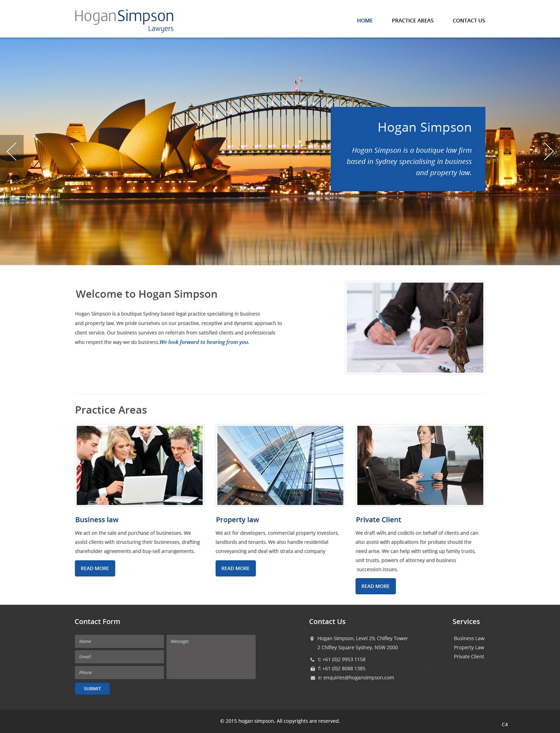 Web-Design von pb für Hogan Simpson | Design #7853842