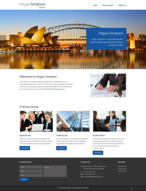Web Design par pb pour Hogan Simpson | Design : #7853842