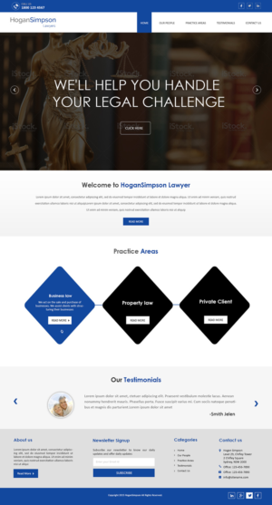 Web Design par Creations Box 2015 pour Hogan Simpson | Design : #7798860