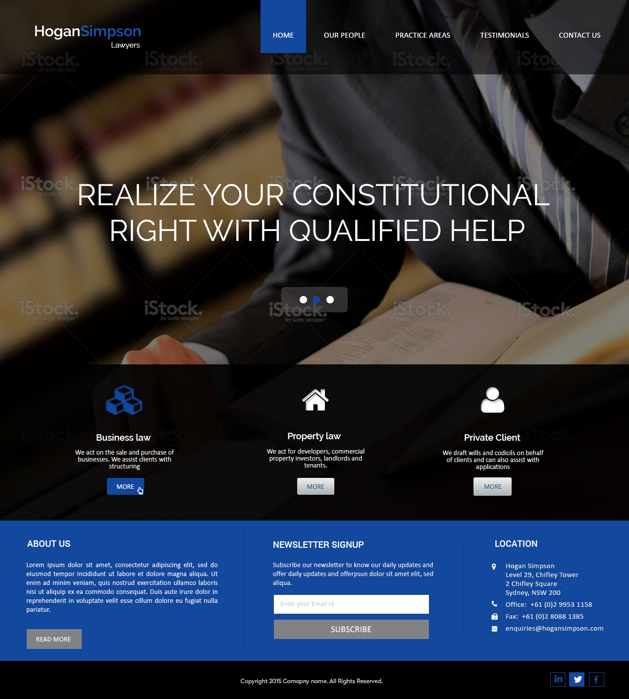 Web Design par Creations Box 2015 pour Hogan Simpson | Design #7798864