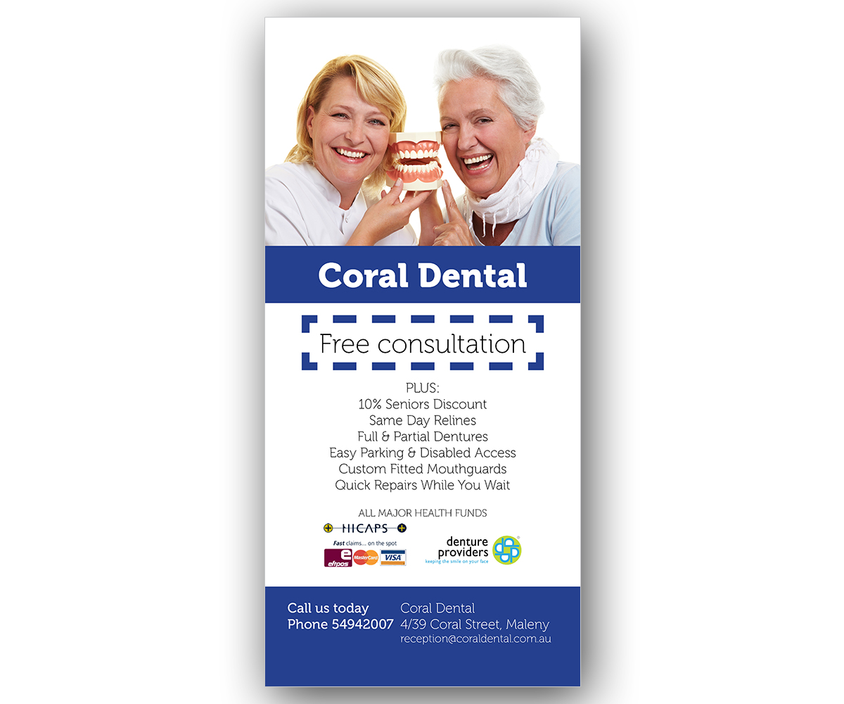 Diseño de Flyer por Boss Designs para King Street Dental Laborartory | Diseño #1927767