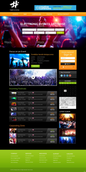 Web Design par pb pour Electronic Music Diary | Design : #7821739