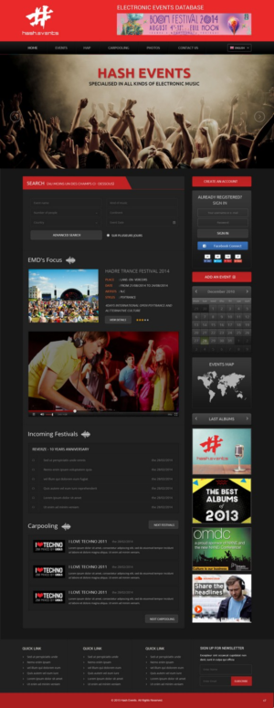 Web Design par pb pour Electronic Music Diary | Design : #7827247