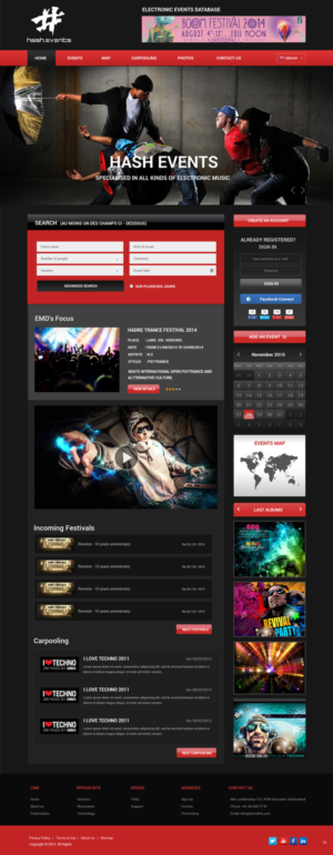 Web Design par pb pour Electronic Music Diary | Design : #7827248