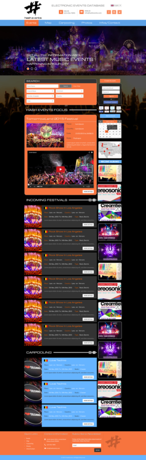 Web-Design von Sbss für Electronic Music Diary | Design: #7807574