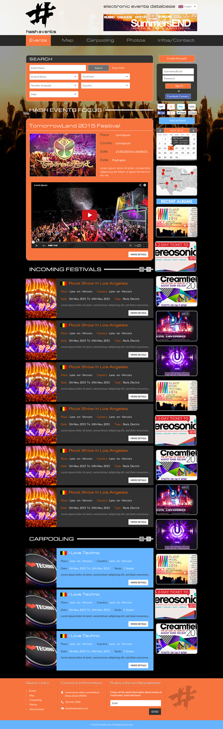 Web-Design von Sbss für Electronic Music Diary | Design #7807575