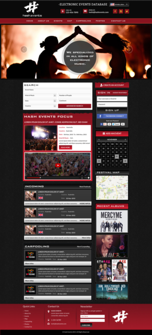 Web Design par Sbss pour Electronic Music Diary | Design : #7807577
