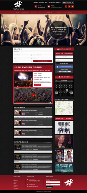 Web Design par Sbss pour Electronic Music Diary | Design : #7807578