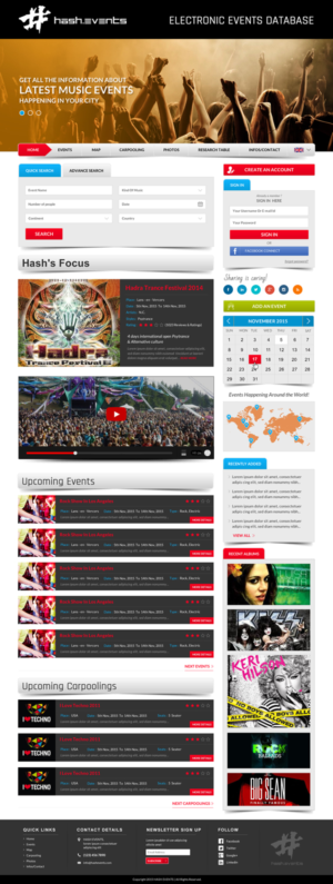 Web Design par Sbss pour Electronic Music Diary | Design : #7848123