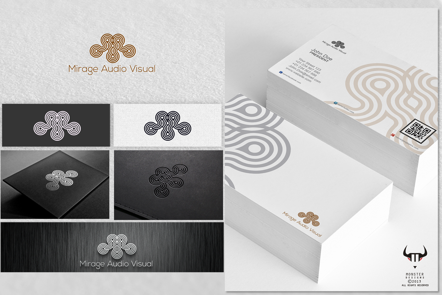 Logo-Design von Monster designs für Mirage Audio Visual Inc | Design #1924837