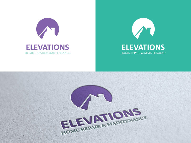Logo Design by Lee Xian for Elevations Home Repair & Maintenance | Design #7800809