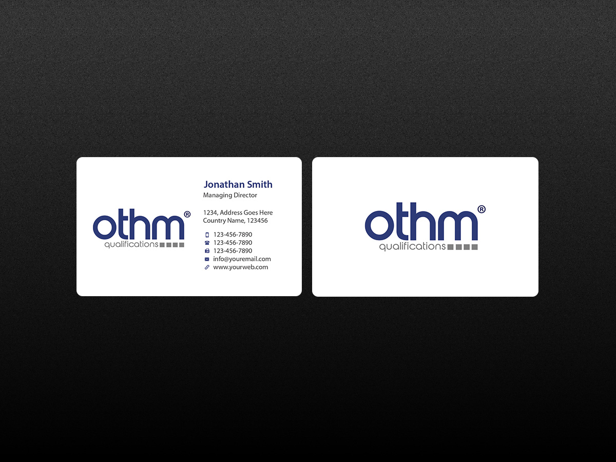 Business Card Design by Creations Box 2015 for THE ORGANISATION FOR TOURISM & HOSPITALITY MANAGEMENT | Design #7798908