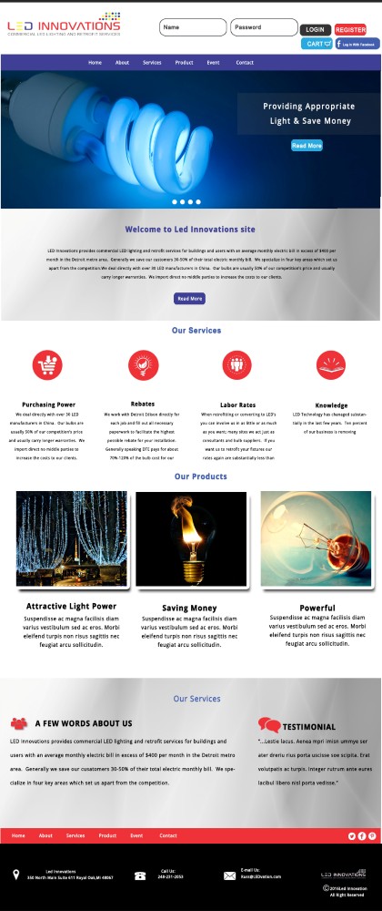 Web Design by TGDesigns for LED Innovations | Design #9623133