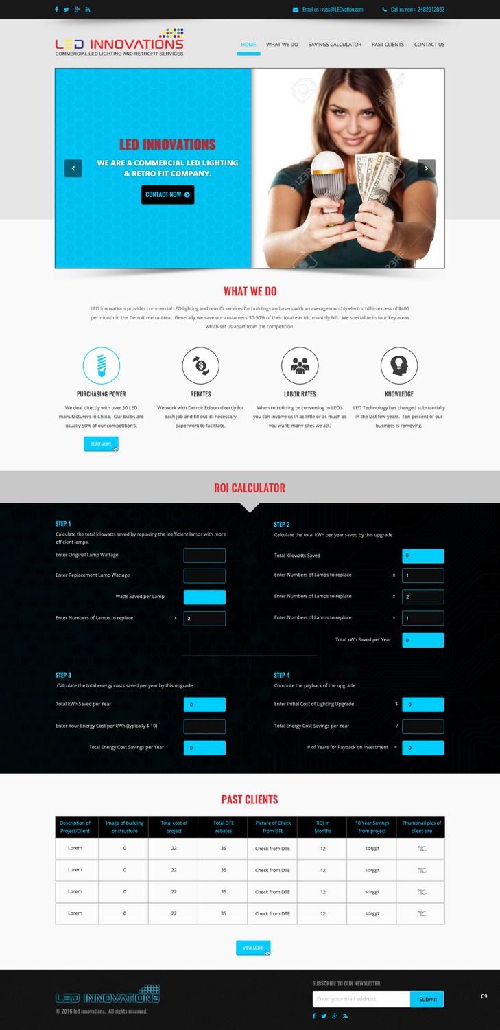 Web Design par pb pour LED Innovations | Design #9602909