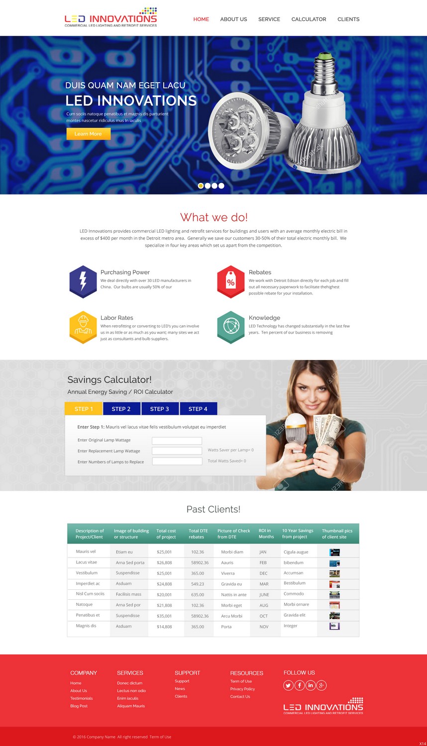 Web Design by pb for LED Innovations | Design #9602916