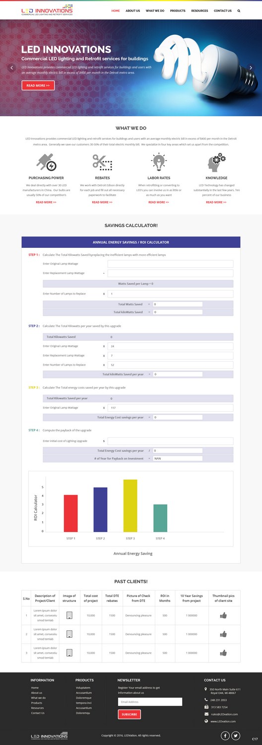 Web Design par pb pour LED Innovations | Design #9602927