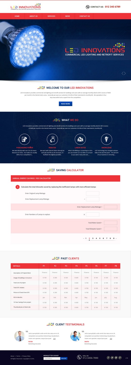 Web Design par pb pour LED Innovations | Design #9602929